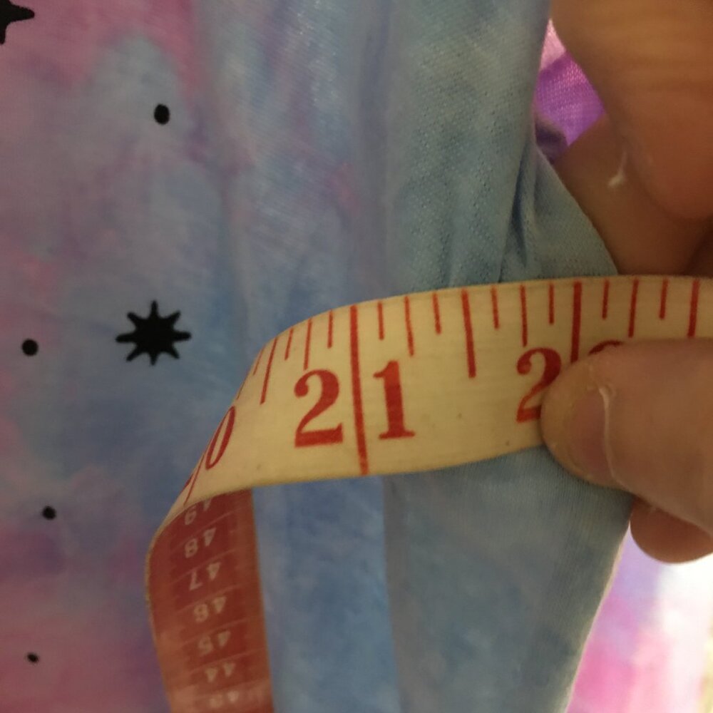 Pastel Tie Dye Celestial Sun Moon Star Top - Large NWT DB1 - Picture 4 of 6
